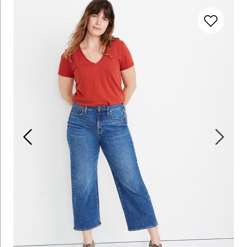 Madewell curvy slim wide leg jeans